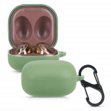 Husa pentru casti Samsung Galaxy Buds 2/Galaxy Buds Live, Kwmobile, Verde, Silicon, 53367.07