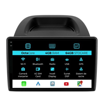 Navigatie Dedicata Ford Ecosport (2017-2025), 9Inch, 4Gb Ram, 64Gb Stocare, Carplay foto