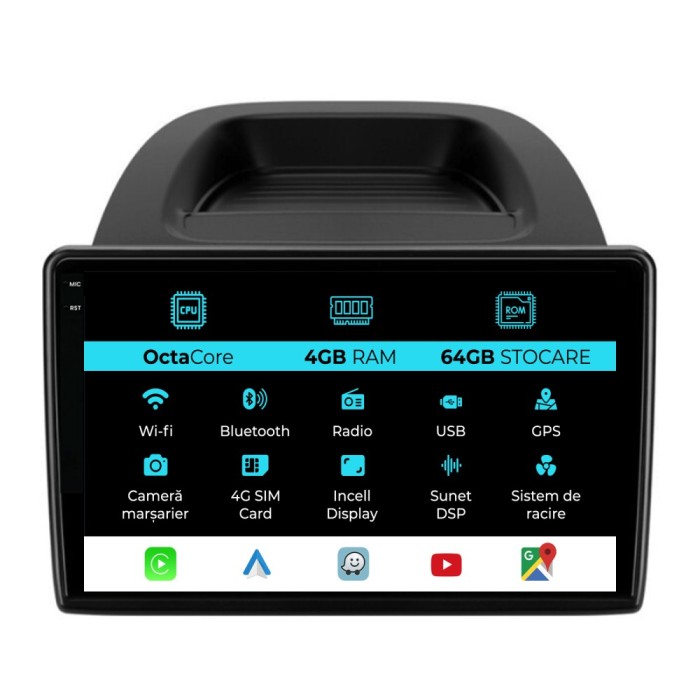 Navigatie Dedicata Ford Ecosport (2017-2025), 9Inch, 4Gb Ram, 64Gb Stocare, Carplay