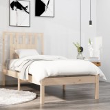 Cadru de pat single, 90x190 cm, lemn masiv