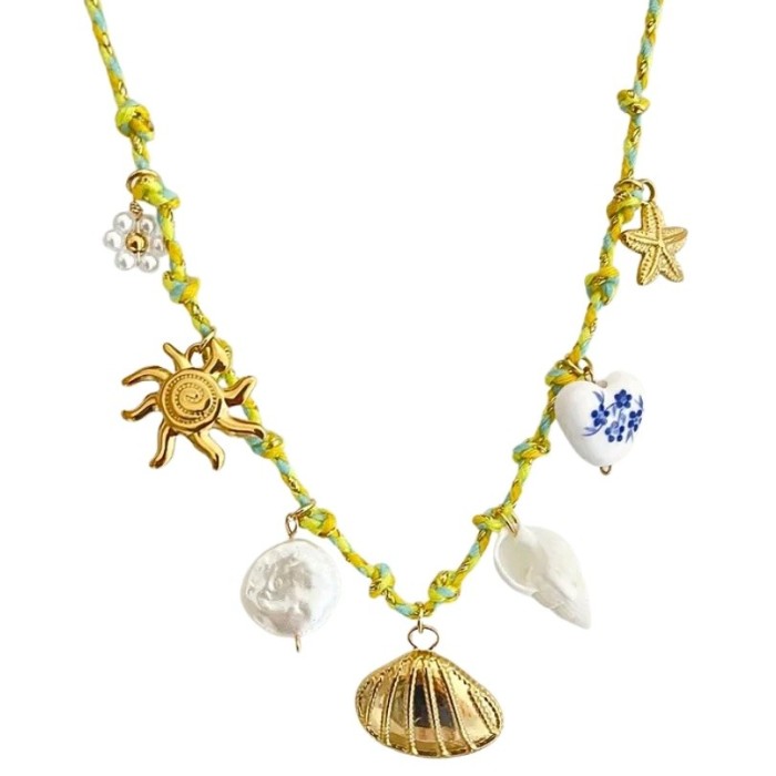 Colier placat cu aur Shell