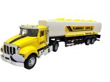 Macheta TIR cisterna galben 1:38 &ndash; model metalic cu sunete si lumini