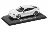 Macheta Oe Porsche Taycan Turbo S 1:43 Alb Metalizat WAP0207800L