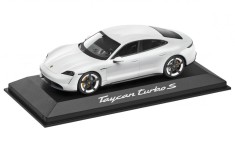 Macheta Oe Porsche Taycan Turbo S 1:43 Alb Metalizat WAP0207800L foto