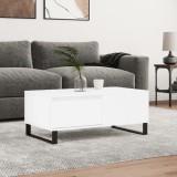 Gossi masuta de cafea, alb, 90x50x36,5 cm, lemn prelucrat
