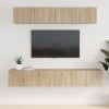 Gossi set dulap tv, 5 piese, stejar sonoma, lemn prelucrat