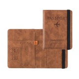 Husa pentru pasaport Sciphylia, din piele PU, blocare RFID - RESIGILAT