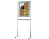 AVIZIER CU STATIV DE EXTERIOR PLUTA 6xA4 CU CHEIE