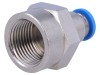 Conector Push-in Simplu Festo 6mm Filet G 3/8 Alama Nichelata Cauciuc NBR Presiune -0.95-6 Bar