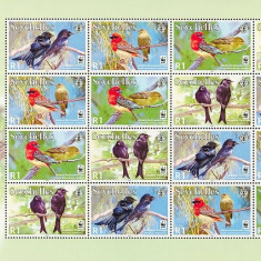 WWF SEYSCHELL 2008-Aldabra Red-Pasari-coala de 4 serii de cate 4 timbre MNH