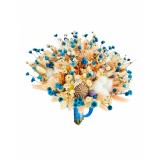 Buchet personalizabil din flori naturale uscate (Somon Albastru)