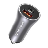 Incarcator auto 2in1 cu varf spargere parbriz Asteroid GSM C3, gri