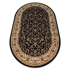 Covor Royal Adr oval model 1745 negru , 200x290 cm