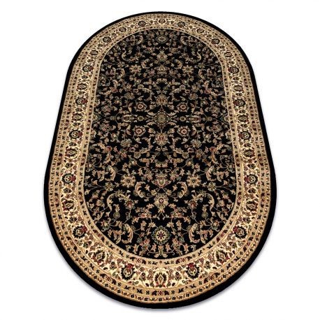 Covor Royal Adr oval model 1745 negru , 200x290 cm
