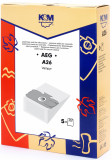 Sac aspirator AEG GR. 12, 15, hartie, 5 saci + 1 filtru, K&amp;M