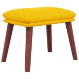 Cumpara ieftin Taburet, galben mustar, 45x29,5x35 cm, material textil