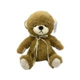 Ursulet Maro Inchis Nasturel 25cm Plus Pufos Botez Copii