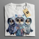 Tricou casual din bumbac 100% de barbati marimea XL Olw City Bufnite de noapte