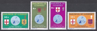 Guernsey 1975 - Crăciun - &amp;bdquo;Pace pe păm&amp;acirc;nt și bunăvoință față de oameni&amp;rdquo;, MNH foto