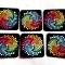 Suporturi pahare model spirala multicolora, set suport pahare 40142
