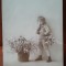 Carte postala, copil cu flori, 1925