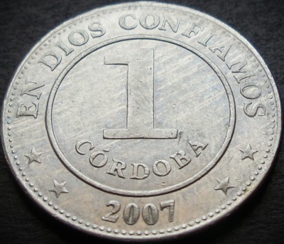Moneda exotica 1 CORDOBA - NICARAGUA, anul 2007 * cod 376 foto