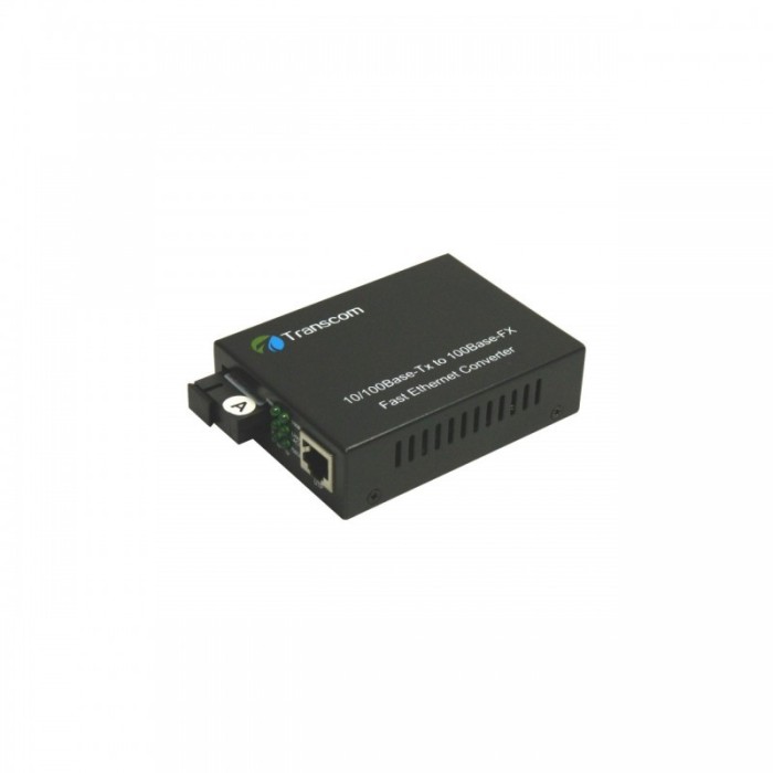 Mediaconvertor 10/100M 1310/1550nm WDM, Type A Singlemode 40km, conector SC - TRANSCOM, &quot;TS-100-BD-40A&quot;