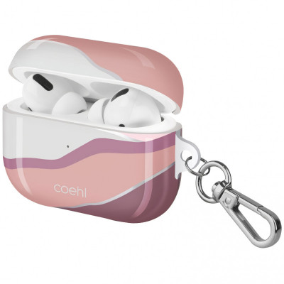 Husa Protectie Casti UNIQ COEHL CIEL pentru Apple AirPods Pro, SUNSET PINK, Roz foto