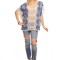 R654-441 Bluza casual cu model brodat si maneci scurte