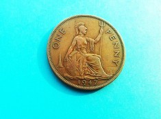 1 Penny 1947-Anglia-XF++++A+