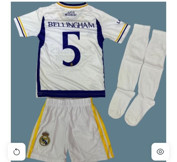 ECHIPAMENTE COMPLETE FOTBAL COPII 4/14 ANI,REAL MADRID BELLINGHAM,MODEL NOU  !, YL, YM, YS, YXL, YXXL | Okazii.ro