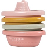 Little Dutch Bathing Boats bărcuțe pentru apă Pink 4 buc