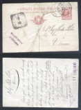 Italy 1910 Old postcard postal stationery Sampierdarena to Visone -fold- D.500