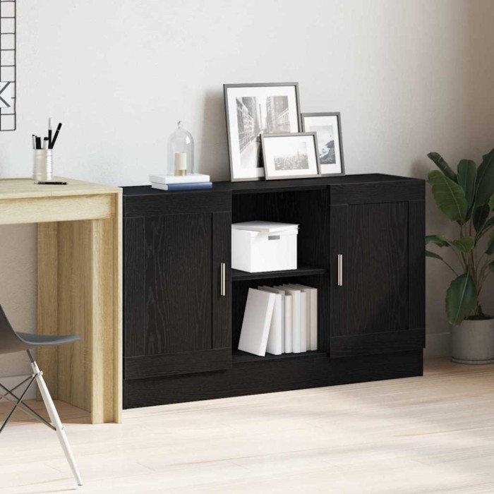 Bufet Negru 120 x 30.5 x 70 cm Lemn compozit