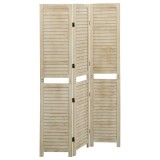 VidaXL Paravan de cameră, 3 panouri, 105 x 165cm, lemn masiv paulownia
