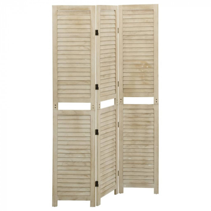 vidaXL Paravan de cameră, 3 panouri, 105 x 165cm, lemn masiv paulownia 338578