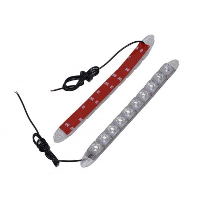 Set doua benzi cu DRL cu 10 LED-uri COB elSales ELS-DRL10 pentru autoturisme, motociclete, camioane , lumina foto