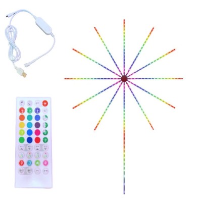 Instalatie Kit Banda LED RGB multicolor model artificii cu telecomanda foto