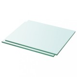 Gossi rafturi, 2 buc., 30 x 20 cm, panouri sticla transparenta