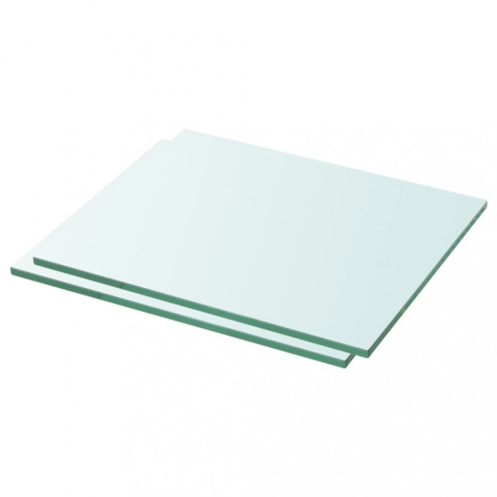 Gossi rafturi, 2 buc., 30 x 20 cm, panouri sticla transparenta