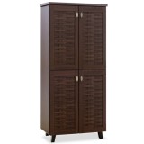 Cumpara ieftin Dulap De Depozitare Pantofi Mantam Cu 4 Uși Pentru 24 Perechi De Pantofi Culoare Nuc 78x40x170,5 cm