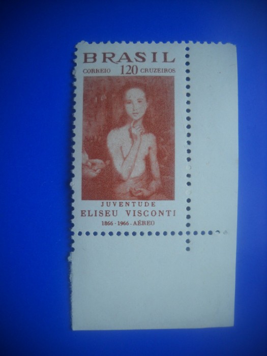 HOPCT MNH 335 PICTOR ELISEU VISCONTI 100 ANI 1966 -1 VAL BRAZILIA