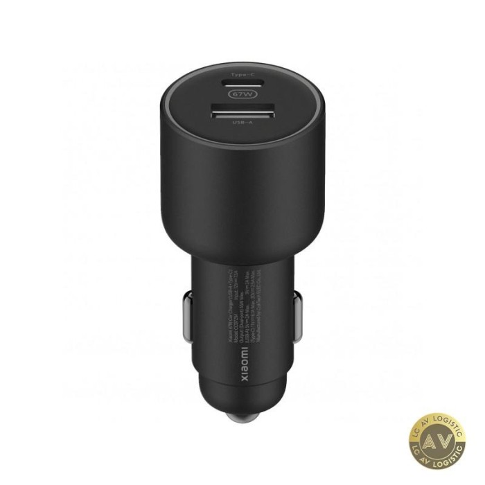 Incarcator Auto Xiaomi GaN 67W 3A 1 x USB-A - 1 x USB-C Negru BHR6814GL