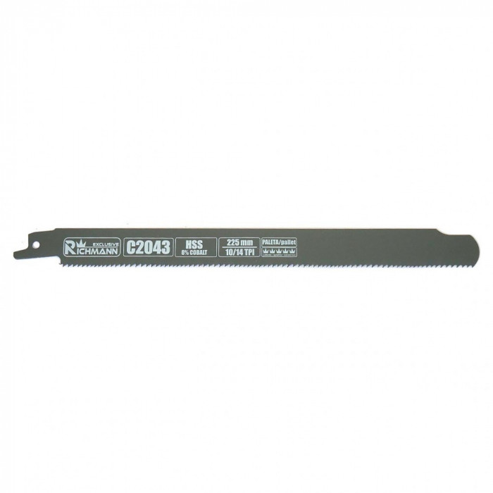Panza, lama, fierastrau tip sabie, pentru lemn, HSS bimetal-Cobalt, 10/14 TPI, set 5 buc, 225 mm, Richmann Exclusive