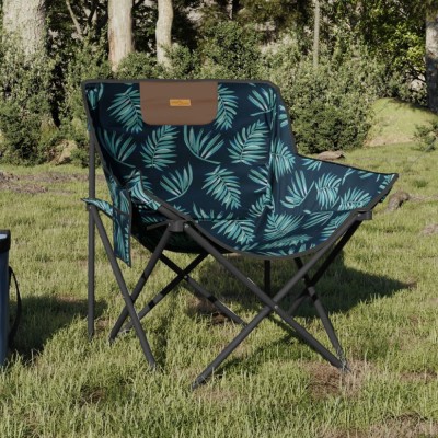 vidaXL Scaune de camping cu buzunar, pliabile, 2 buc., model frunze 366555 foto
