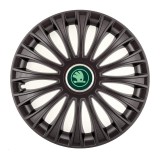 Cumpara ieftin Set 4 capace roti pentru Skoda Nou Verde, model Dino Black, R14