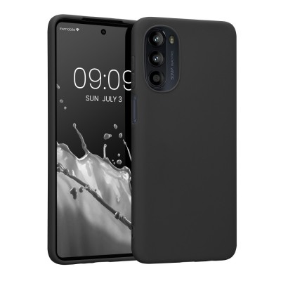 Husa Kwmobile pentru Motorola Moto G52/Moto G82, Silicon, Negru, 58543.47 foto