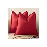 Set de 2 husă de pernă decorativă din bumbac, culoare solidă, modernă, pentru dormitor, canapea, living, pernă de aruncat, husă de pernă de pat, husă