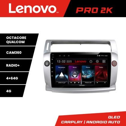 Navigatie Citroen C4 Lenovo Kit-088 8 core QLED 2K 4+64 360 Android Waze USB Navigatie Internet Youtube Radio CarStore Technology