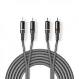 Cablu audio 2 x RCA la 2 x RCA T-T 5m, Nedis COTH24200GY50